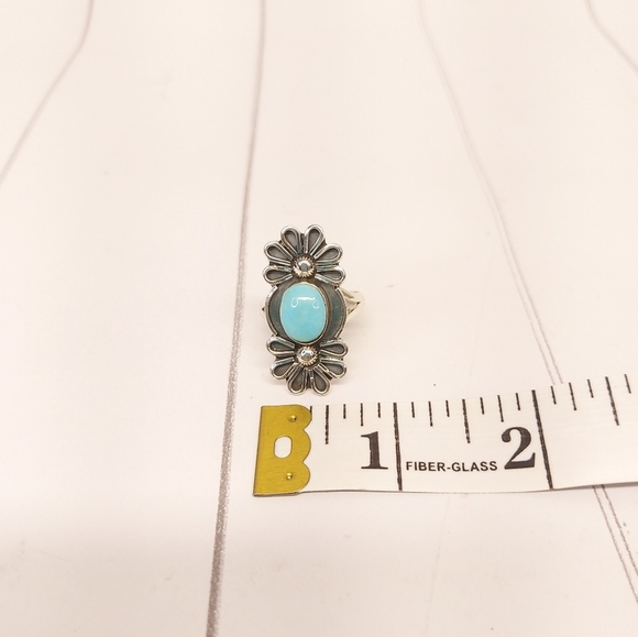 Handcrafted Turquoise ring Sz9 - Picture 6 of 10